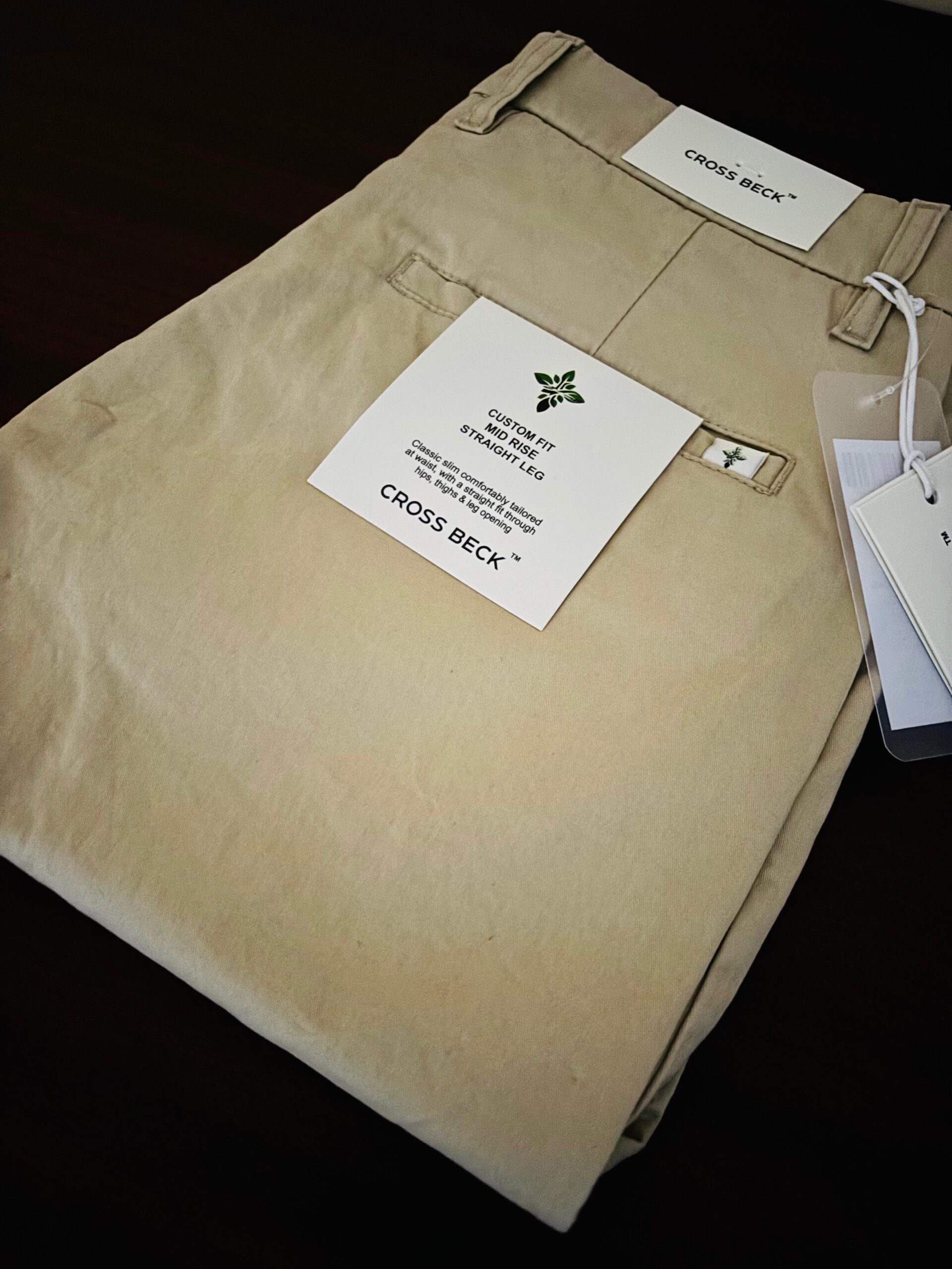 Slim Fit 100% Cotton Chinos Light Khaki - Image 3