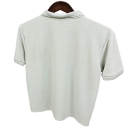 polo collar T-shirt Light grey - Image 4
